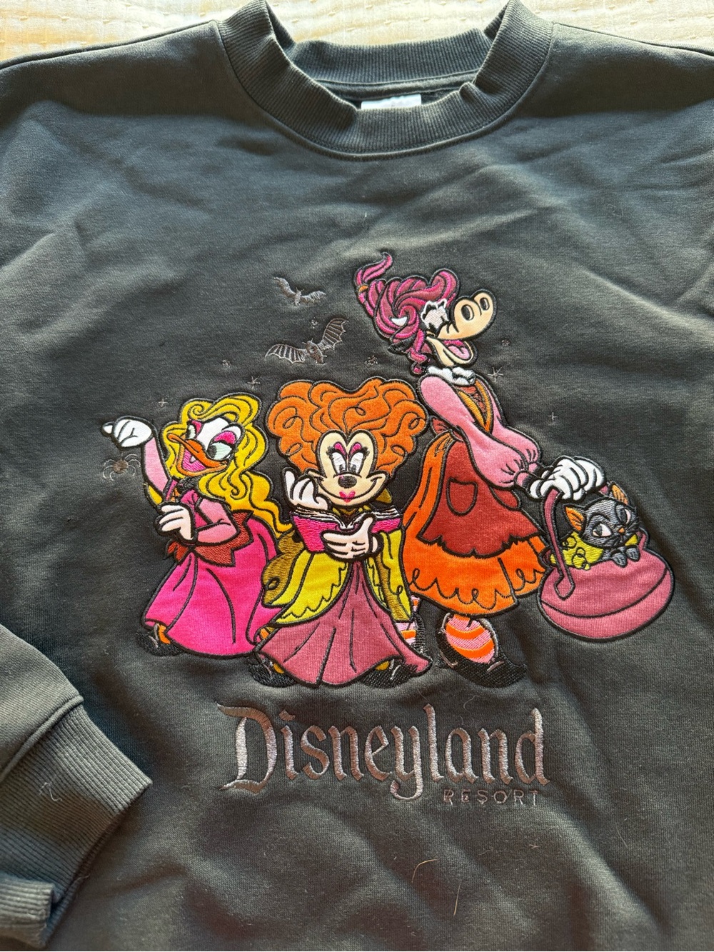 Disneyland Hocus Pocus Minnie Daisy Sanderson Sisters Crewneck Sweatshirt XS NWT